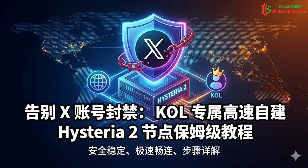 2026年保姆级教程，三分钟教你搭建自己的X节点，避免风控-web3返佣网